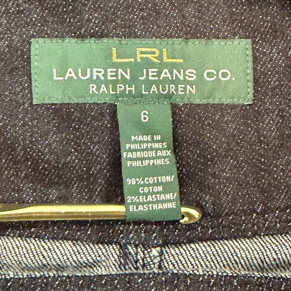 Lauren Ralph Lauren Denim Pencil Skirt 6 Dark Wash Capsule Chic Elevated Basics - Picture 6 of 12